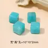 Azúcar de Cristal Natural Cubo Espaciador Cuentas Accesorios Hecho a Mano DIY Pulsera Collar Colgante Aguamarina Cuadrado Pequeños Accesorios Mayoreo