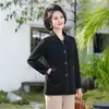 Moda Nueva Primavera 2026 Abrigo para Mamá de Mediana Edad, Chaqueta Elegante de Primavera y Otoño con Cuello Solapa para Mujeres Menudas de Mediana Edad y Mayores