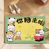 Felpudo Antideslizante para Puerta de Entrada con Bucle de Seda, Felpudo Resistente a la Suciedad para la Entrada del Hogar, Alfombra Original Personalizable