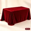 Toalha de mesa de veludo dourado espessa para exposições, eventos, hotéis, escritórios e estandes; toalha de mesa retangular vermelha para montar barracas