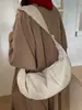 Bolso Bandolera Tipo Dumpling para Mujer 2025 Nuevo Estilo Perezoso Tela de Nylon Ligero para el Trabajo y los Viajes Versátil Gran Capacidad Bolso de Hombro