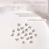 20 Piezas de Metal para Manicura Mini Mariposa Dorada Plateada Mariposa Sencilla Decoraciones para Uñas Mariposa Estéreo Japonesa