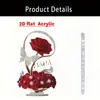 Decoración de Pieza Acrílica para el Día de San Valentín 2026 Transfronteriza, Corazón Plano 2D, Corona de Rosas, Decoración de Boda, Regalo