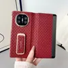 Adequado para Capa de Celular Xadrez de Kevlar para Huawei Matex7 com Suporte de Pulso Rotativo e Sucção Magnética Capa de Couro Flip para Matex6