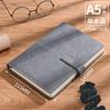 Libreta de aprendizaje para oficina de negocios, cosida, cuero, metal, hebilla cuadrada, caja de regalo, regalo, logotipo personalizado