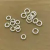Alambre de Plata Pura 999 Espaciadores en Forma de Aro Anillos Espaciadores Sólidos Accesorios Hilo para Ensartar Cuentas Pulsera de Cristal