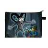 Bolsa de Almacenamiento Grande con Temática de Ciervos del Bosque, Estuche para Lápices de Papelería Estudiantil, Bolsa con Cremallera de 99 Noches, Billetera