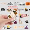 50 pegatinas de grafiti de la serie Halloween de estilo del norte de Europa, pegatinas de papelería, pegatinas decorativas impermeables para taza de agua y ordenador, al por mayor