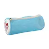Estojo transparente bordado estilo coreano, alto valor estético, estilo ins, simples, grande capacidade, bolsa de malha para material escolar para provas de estudante