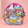 Imanes de Refrigerador 3D de Madera de Guangxi Nanning con Monumentos Turísticos de Ciudades Nacionales de Moda, Imanes de Refrigerador de Souvenir de Ciudad