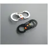 Hebilla de figura de ocho de acero inoxidable gancho de bloqueo para exteriores mosquetón en forma de S llavero de liberación rápida hebilla de seguridad para cremallera de mochila metal