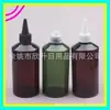 Botella de 300 ml Marrón-Verde-Blanco con Boca Puntiaguda y Hombros Inclinados con Tapa Puntiaguda, Botella de Tinta, Botella de Loción de 300 ml, Botella para Medicamento de Pesca, Botella para Aceite Esencial