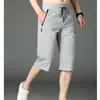 Novedad Pantalones Cortos de Hielo de Seda Secado Rápido para Hombre Rectos Holgados Verano Talla Casual Conjunto de Dos Piezas Pantalones Deportivos para Hombre
