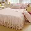Novo Modelo 2026 13372 Saia de Cama de Renda Conjunto de Três Peças - Série Kela Lovers