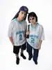 Camiseta Masculina Jie Zhan Gola V Tecido de Malha Vazada Estampa Digital Manga Curta 2026 Verão Nova Marca Original Tendência