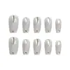 Olho de Gato Suave Curto High-End Novas Unhas Removíveis Manicure Estudante Primavera Elegante Clareamento Unhas Vestíveis 30 Peças