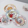 Cross-border Dijia Creative Ceramic Steak Plate terno Combinação Doméstica Estilo Pintado à Mão Prato de Comida Ocidental Série Estrela Prato
