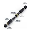 En Stock Conector Impermeable M18 Ip68 Dos Conductores Cable para Iluminación Exterior Conector Impermeable Exclusivamente para Suministro Transfronterizo