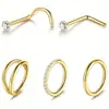 Tachuela Recta Exclusiva Transfronteriza Tachuela en L Acero Inoxidable 316 Joyería Simple Europea y Americana para Perforación de Nariz para Hombres y Mujeres Accesorios de Tachuela para Nariz