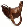 Bolsa de Ombro Versátil de Alta Qualidade, Estilo Maillard Retro de Primavera-Verão, Formato de Dumpling, Popular na Moda Nicho