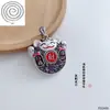 Novedad Nacional de Moda S990 Color Vintage De Vez en Cuando Gato de la Suerte Filamento Colgante de Plata de Ley Esmalte Colgante Lindo para Mujeres