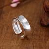 Anillo abierto de plata esterlina s925, anillo coreano de plata esterlina esmerilada, joyería de plata esterlina al por mayor