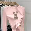 Blusa infantil de fleece dupla face com estampa de desenho animado outono/inverno, camiseta de manga longa para meninas, gola redonda, estilo novo