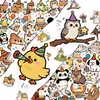 50 Adesivos de Aniversário de Animais de Compra Direta Transfronteiriça Animais de Desenho Animado Alça de Mala Infantil Adesivos à Prova d'Água Fáceis de Rasgar