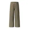 Pantalones anchos juveniles naranja # Tricolor simples y casuales para mujer, holgados y adelgazantes, con hebilla ajustable en la cintura trasera, pantalones de pierna recta versátiles