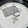 Collar de Círculo Cruzado de Zirconia de Doble Capa Estilo Dulce y Fresco, Accesorio de Diseño de Nicho, Cadena Versátil para Sudadera de Chica Caliente Hip-Hop