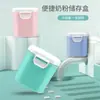 Caja de Leche en Polvo para Bebé Portátil para Salidas Suplemento Alimenticio Caja para Fideos de Arroz Tarro Sellado a Prueba de Humedad Tarro Grande de Almacenamiento Dividido en Compartimentos