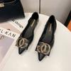 Mocassins Rasos Apontados Femininos Plus Size Influenciadores Transfronteiriços 2026 Primavera Novos com Solas Macias, Sapatos Rasos Versáteis da Moda