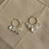 Pendientes de borla de pétalos de perla retro francesa de Super Fairy, ligeros, de lujo, de diseño de nicho de alta calidad, con aguja de plata 925