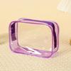 Bolsa Transparente de Borracha Macia à Prova d'Água com Zíper em PVC, Bolsa Simples para Armazenamento de Artigos de Higiene e Maquiagem de Viagem, Espessada