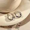 Pendientes Geométricos Metálicos Minimalistas Estilo Coreano, Pendientes Minimalistas de Estilo Transfronterizo de Nicho, Accesorios para Orejas de Personalidad Única de Gama Alta