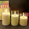 Vela Eletrônica LED Chama Simulada Copo de Vidro para Vela Lâmpada de Vela Decoração de Casamento Aniversário Layout de Cena