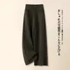 Pantalones de Pierna Ancha Mezcla de Lana Rojos para Mujer Invierno Cintura Alta Delgados Sueltos Caída Rectos 2026 Nuevos Pantalones Casuales para Mujer