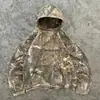 Sudadera con capucha y cremallera retro americana de moda, de tendencia, nicho, para hombre, informal, corte holgado, prenda exterior elegante