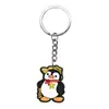 Venda Direta da Fábrica Formato de Pinguim Desenho Animado Fofo Pingente de Chave Boneca DIY Criativo Chaveiro de Cola Macia Acessórios