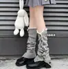 Calcetines de punto con botones estilo coreano, calcetines apilados, calcetines apilados estilo ins coreano, calentadores de piernas retro Y2K subcultura hot girl para mujer