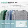 Percha de Terciopelo sin Costuras Multifuncional Antideslizante de Plástico Percha para Ropa Hogar Mágico Organizador de Acabado Percha para Ropa Tirante para Ropa
