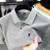 [Descuento de Marca] Camisa Polo de Manga Corta para Hombre Paul Color Sólido Más Fácil de Combinar Etiqueta Pony Algodón Puro Cuello Camisero Camiseta de Media Manga