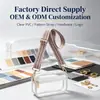 Amazon Bolsa Cuadrada Pequeña Transparente Impermeable de PVC para Exteriores Conveniente para Viajes Almacenamiento Maquillaje Bolso de Hombro Cruzado