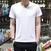 Nueva camiseta de manga corta para hombre de Primavera y Verano 2018 camiseta de hombre color ajuste ceñido manga corta camiseta lisa para hombre venta al por mayor