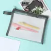 Estuche de malla transparente para lápices, bolsa de papelería para estudiantes de primaria y secundaria, bolsa para lápices de gran capacidad, estuche para lápices de nailon lindo y de alta gama al por mayor