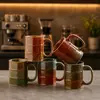 Caneca de cerâmica cozida em forno, best-seller transfronteiriço da Amazon, formato de tambor de óleo, 430ml, segura para alimentos