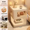 Mesa Lateral, Mesa de Centro, Aparador, Mesa Pequena Criativa de Ferro Artístico Simples e Moderna, Pequena Estante de Armazenamento para Salas de Estar Pequenas