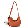 Bolso cruzado casual de nailon tipo dumpling, simple, portátil, versátil, para teléfono, moderno, tipo riñonera, estilo deportivo, de un solo hombro, cruzado