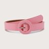 Nueva versión coreana de cinturón rosa de moda simple dulce para mujer, temperamento Joker, cinturón decorativo para jeans, venta al por mayor de comercio exterior