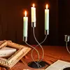 Decorações Europeias para Jantar à Luz de Velas Casa Romântica Simples Enfeites Sala de Estar Ferro Velho Castiçais Decorativos